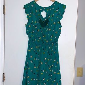 Green Midnight Scallop Detail Dress, Brand: 41 Hawthorne, Size: M